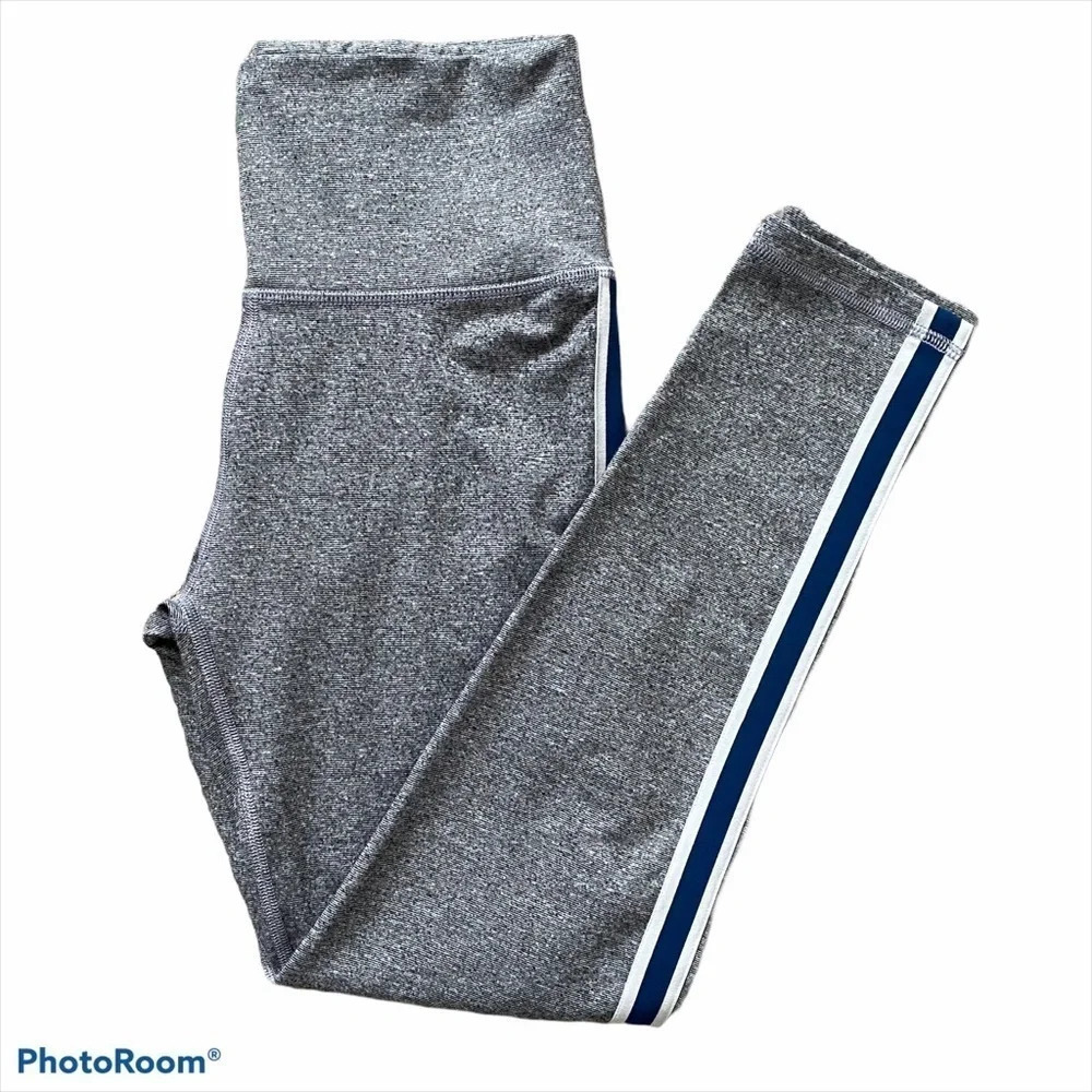 AERIE Chill Play Move Gray Blue/White side striped